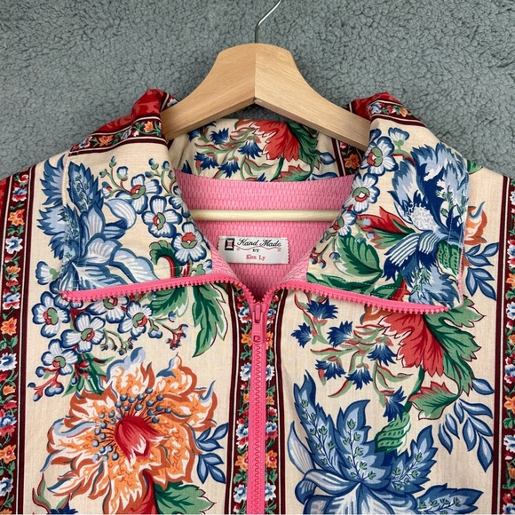 Retro Floral Handmade By Kien Ly Patchwork Jacket size XL - Picture 6 of 16